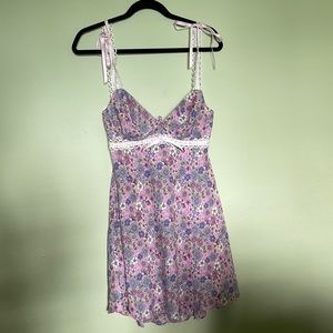 New ‘For Love & Lemons’ L Underwire Floral Slip Dress